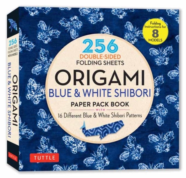 Origami Blue & White Shibori Paper Pack Book - 256 Double-Sided Folding Sheets (Includes Instructions for 8 Models)