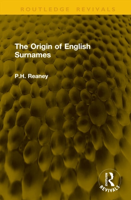 The Origin of English Surnames