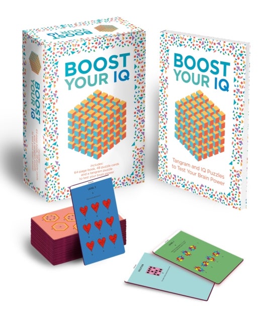 Boost Your IQ - Includes 64-page Puzzle Book, 48 Cards and a Press-Out Tangram Puzzle to Test Your Brain Power