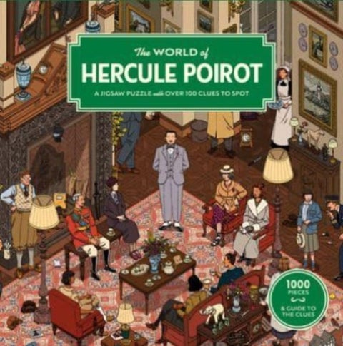 The World of Hercule Poirot - A 1000-piece jigsaw puzzle with over 100 clues to spot: The perfect family gift for fans of Agatha Christie