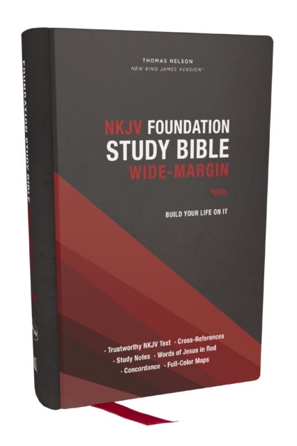NKJV Foundation Study Bible, Wide-Margin, Black Hardcover, Red Letter