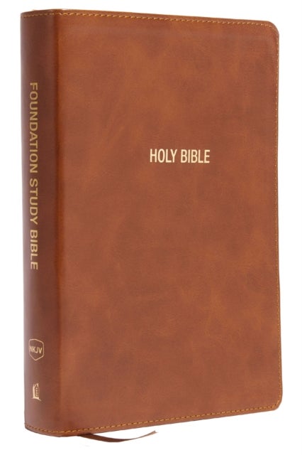 NKJV Foundation Study Bible, Wide-Margin, Brown Leathersoft, Red Letter