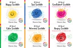 Scribbles Crew Six Pack Collection by Channon Gray (All About Happy Scribble, All About Sad Scribble, All About Calm Scribble, All About Angry Scribble, All About Confident Scribble; All About Worried