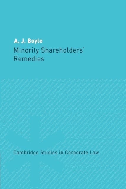 Minority Shareholders' Remedies