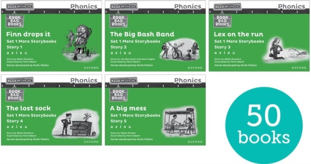 Read Write Inc. Phonics: Green Set 1 More Black & White Storybooks (Pack of 50)