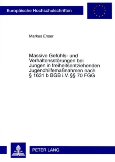 Massive Gefuehls- Und Verhaltensstoerungen Bei Jungen in Freiheitsentziehenden Jugendhilfema¿ahmen N - Theoretische Erklaerungen, Rechtliche Grundlagen Und Empirische Analyse