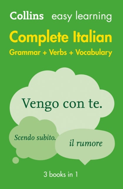 Easy Learning Italian Complete Grammar, Verbs and Vocabulary (3 books in 1) - Trusted Support for Learning