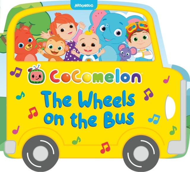 CoComelon Wheels On The Bus Shaped Board Book