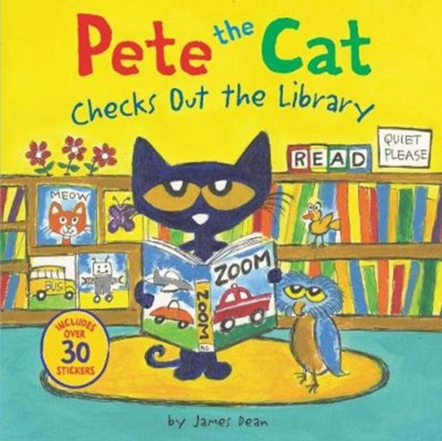 Pete the Cat Checks Out the Library - Includes Over 30 Stickers!