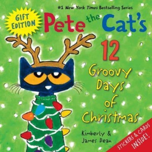 Pete the Cat's 12 Groovy Days of Christmas Gift Edition - Includes Stickers and Holiday Cards! A Christmas Holiday Book for Kids