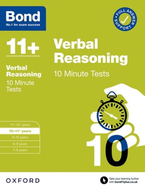 Bond 11+: Bond 11+ 10 Minute Tests Verbal Reasoning 10-11 years: For 11+ GL assessment and Entrance