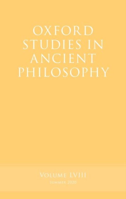 Oxford Studies in Ancient Philosophy, Volume 58