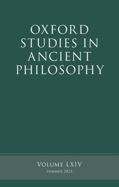 Oxford Studies in Ancient Philosophy
