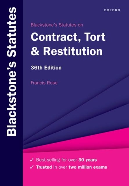 Blackstone's Statutes on Contract, Tort & Restitution