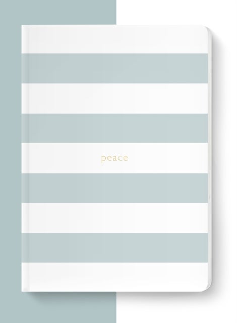 Spirit Stationery Striped A5 Notebook - Dusty Blue