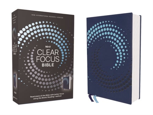 NIrV, Clear Focus Bible, Leathersoft, Navy - Read more of the Bible with better focus using the Bionic Reading Method