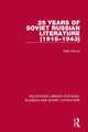 25 Years of Soviet Russian Literature (1918¿1943)