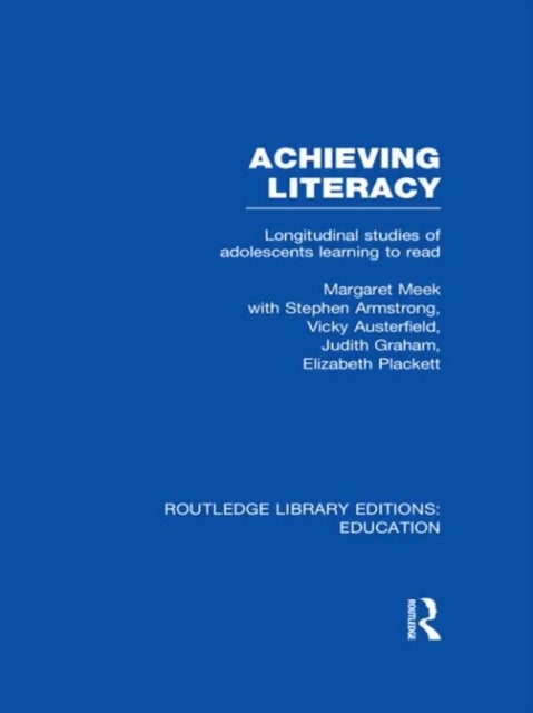 Achieving Literacy (RLE Edu I) - Longitudinal Studies of Adolescents Learning to Read