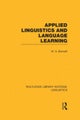 Applied Linguistics and Language Learning (RLE Linguistics C: Applied Linguistics)