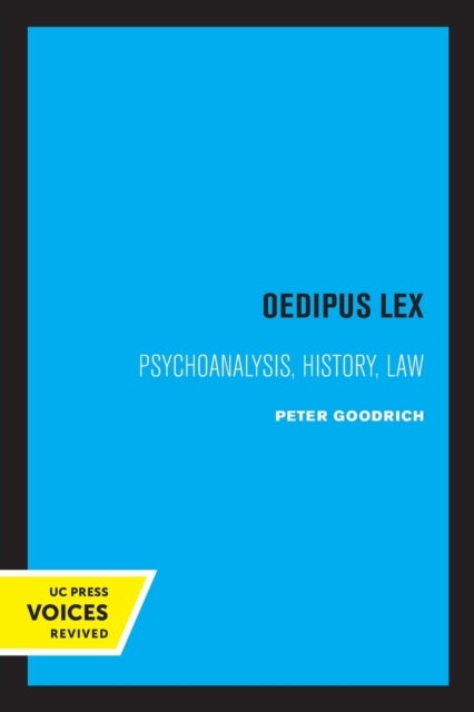 Oedipus Lex - Psychoanalysis, History, Law