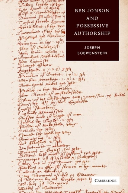 Ben Jonson and Possessive Authorship