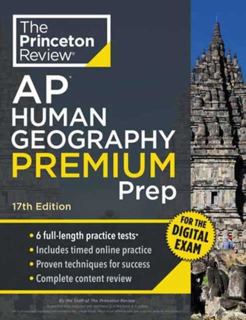 Princeton Review AP Human Geography Premium Prep, 17th Edition - 6 Practice Tests + Digital Practice Online + Content Review