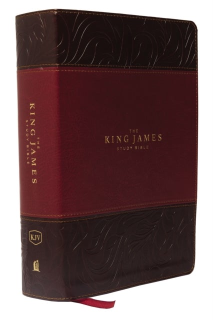 KJV, The King James Study Bible, Leathersoft, Burgundy, Red Letter, Full-Color Edition - Holy Bible, King James Version