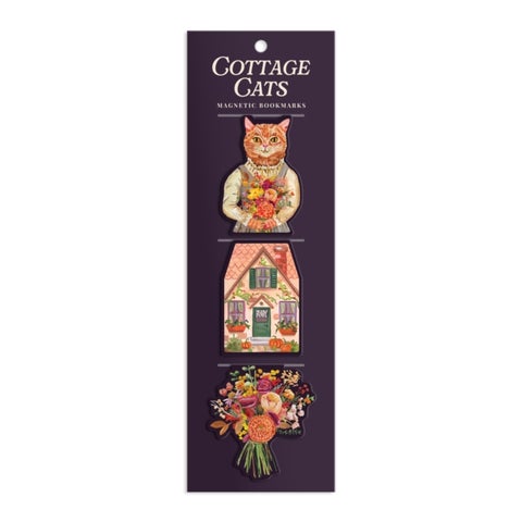 Cottage Cats Magnetic Bookmarks
