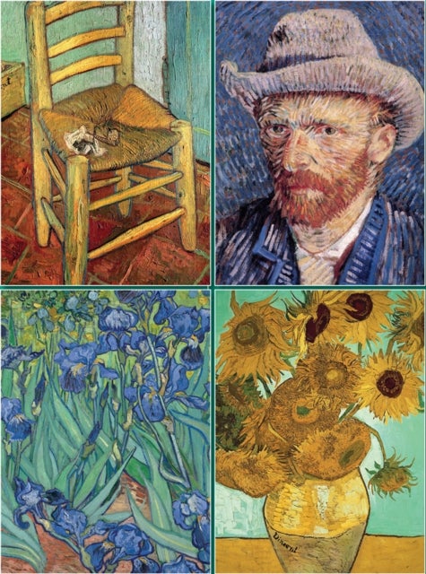 Set of Four Magnetic Notepads: Van Gogh - A Collection of Handy Notepads with Easy Magnetic Fastening, Contained Within a Decorative Box