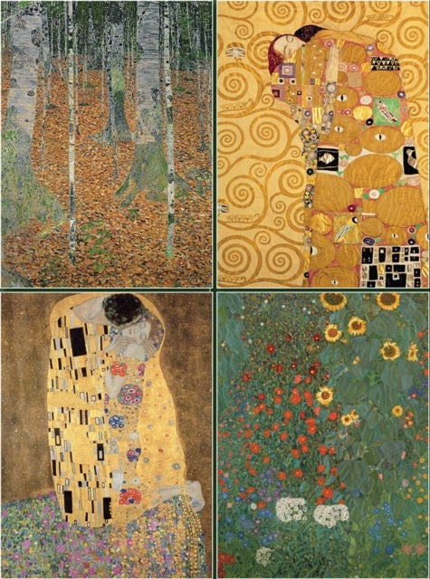 Set of Four Magnetic Notepads: KLIMT - A Collection of Handy Notepads with Easy Magnetic Fastening, Contained Within a Decorative Box