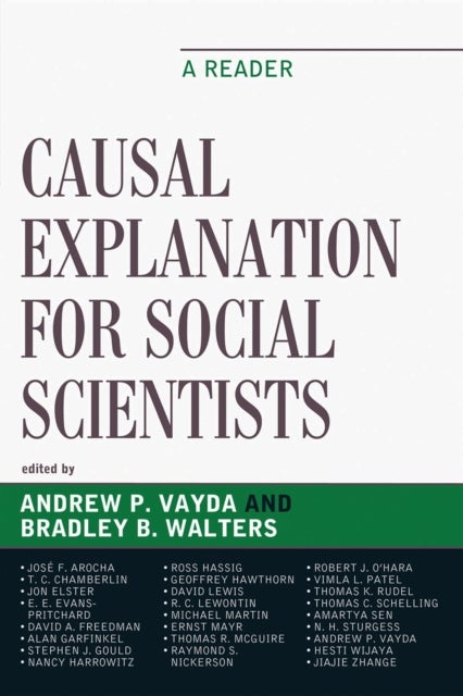 Causal Explanation for Social Scientists - A Reader