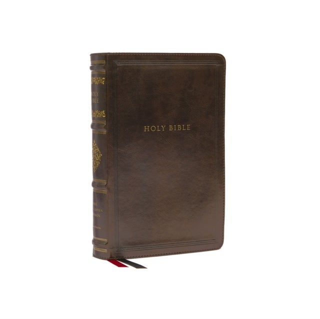 NKJV, Personal Size Reference Bible, Sovereign Collection, Leathersoft, Brown, Red Letter, Comfort Print - Holy Bible, New King James Version