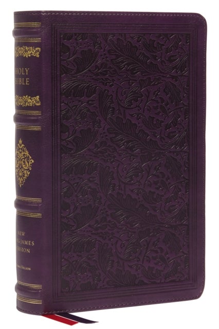 NKJV, Personal Size Reference Bible, Sovereign Collection, Leathersoft, Purple, Red Letter, Thumb Indexed, Comfort Print - Holy Bible, New King James Version