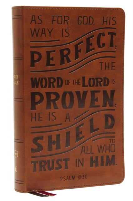 NKJV, Personal Size Reference Bible, Verse Art Cover Collection, Leathersoft, Tan, Red Letter, Thumb Indexed, Comfort Print - Holy Bible, New King James Version