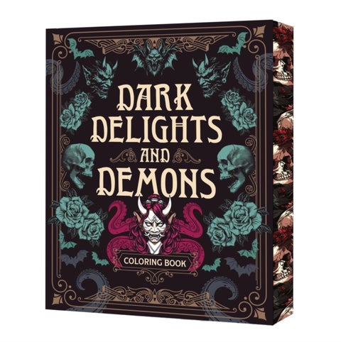 Dark Delights and Demons Coloring Book - Over 150 Macabre Masterpieces to Color with Stunning Sprayed Edges