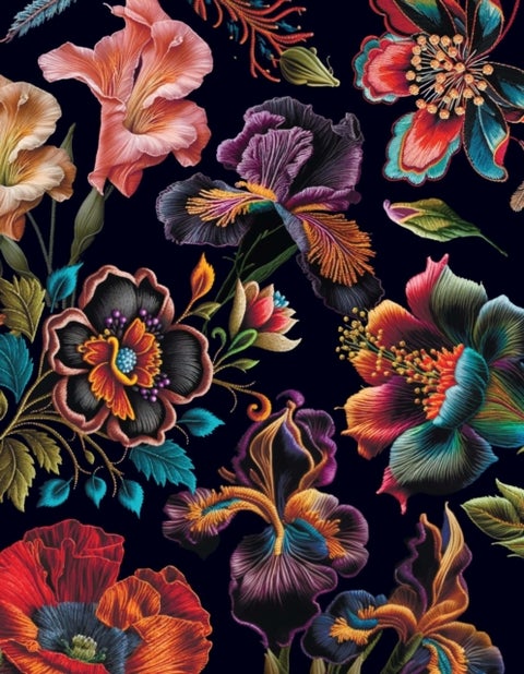 Wildflowers Journal - Lined Pages and Sprayed Edges