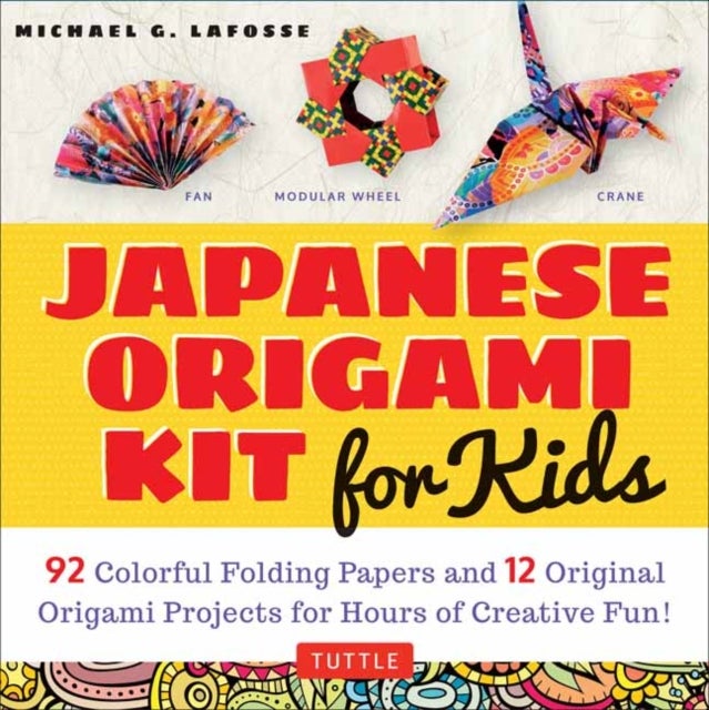Japanese Origami Kit for Kids - 92 Colorful Folding Papers and 12 Original Origami Projects for Hours of Creative Fun! [Origami Book with 12 projects]