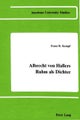 Albrecht von Hallers Ruhm als Dichter