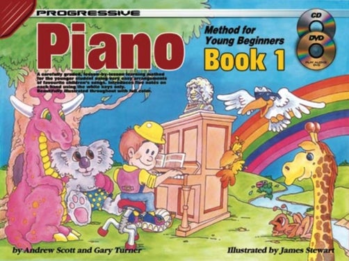 Progressive Piano Method for Young Beginners-Bk 1 - With Poster & Keyboard Stickers