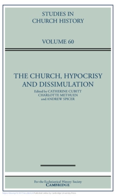The Church, Hypocrisy and Dissimulation: Volume 60