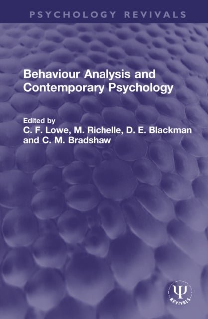 Behaviour Analysis and Contemporary Psychology