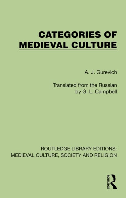 Categories of Medieval Culture