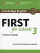 Cambridge English First for Schools 3 Student's Book without Answers