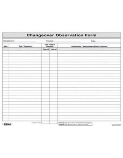 Quick Changeover: Observation Form - Observation Form