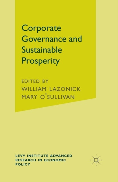 Corporate Governance and Sustainable Prosperity