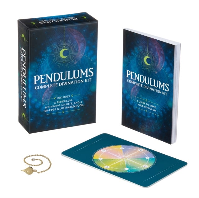 Pendulums Complete Divination Kit - A Pendulum, 8 Divining Charts and a 128-Page Illustrated Book
