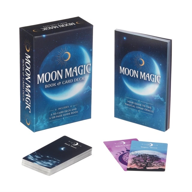 Moon Magic Book & Card Deck - Includes a 50-Card Deck and a 128-Page Guide Book