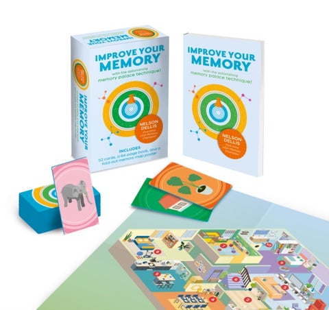 Improve Your Memory - With the Astonishing Memory Palace Technique: Includes 52 Cards, 64-page Book, and a Fold-out Memory Map Poster