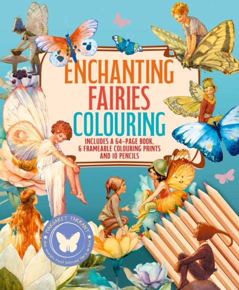 Enchanting Fairies Colouring Kit - Includes a 64-Page Book, 6 Frameable Colouring Prints and 10 Pencils