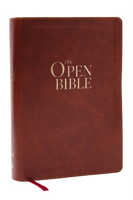 The Open Bible: Read and Discover the Bible for Yourself (NKJV Brown Leathersoft, Red Letter, Comfort Print)